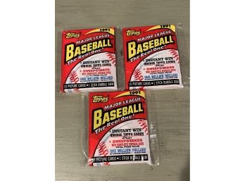 3 1991 Topps Sealed Wax Packsv