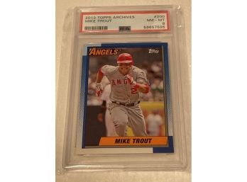 2013 Topps Archives Mike Trout #200 PSA 8 Angels U282