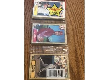 1987 Topps Rak Packs Sealed With Barry Bonds RC On Top