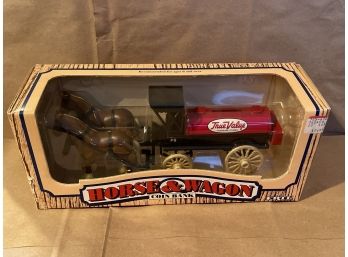 1990 Horse And Wagon Coin Bank ERTL True Value Hardware NEW IN BOX