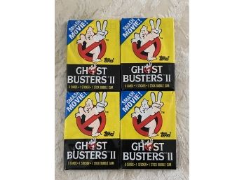 Ghost Busters II Wax Packs Lot Of 4