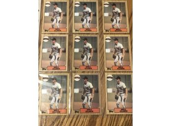 Lot Of (9) 1987 Topps Will Clark Rookie Cards