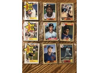 Lot Of (3) 1987 Topps Unopened Rack Packs With Stars Showing!