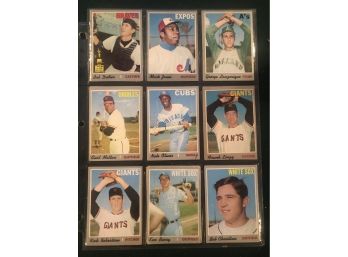 Lot Of (18) Assorted 1970 Topps Baseball Cards Including Error Mack Jones Card!