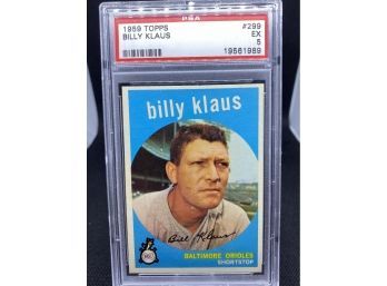 1959 Topps #299 Billy Klaus Baltimore Orioles PSA 5