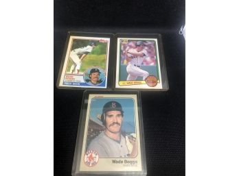 1983 Wade Boggs Rookie Card Lot