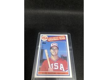 1985 Topps McGwire Rookie