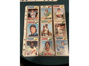1977 Assorted Topps Baseball Cards