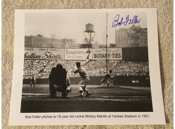 Bob Feller Signed Cleveland Indians 8x10 Photo Autographed