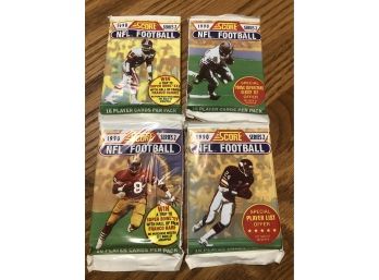 Lot Of (4) 1990 Score Football Series 2 Unopened Wax Packs
