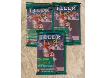 1999 Fleer Ultra Baseball Pack Lot Of 3