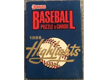 1986 Donruss Highlights Complete 56 Card Set