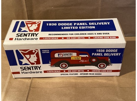 Liberty 1936 Dodge Panel Delivery Sentry Hardware Coin Bank 1/25 Diecast NEW NIB