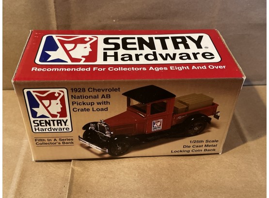 Liberty Classics 1928 Chevrolet Pickup With Crate Load Sentry Hardware Coin Bank