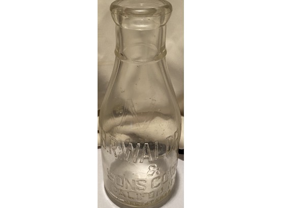 B.R Waldron & Sons Quart Milk Botle