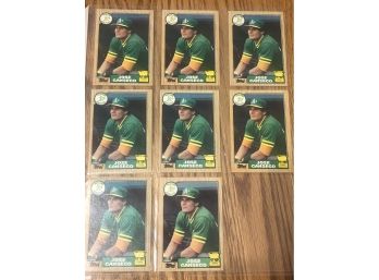 Lot Of (8)1987 Topps Jose Canseco Cards