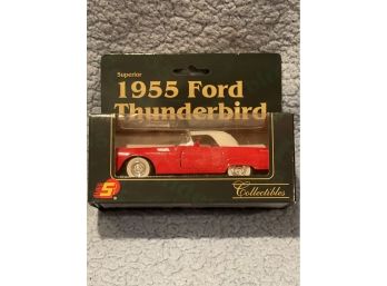 SUPERIOR COLLECTIBLES 1955 Ford Thunderbird Red Diecast Car *New In Box*