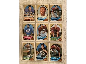 1970 Topps Football Card Lot Of 9