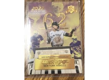 Aaron Judge Gold Lightning HR 62 Limited Edition Card