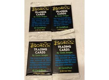 Boris 1991 Vintage Trading Cards By Comic Images - 4 Sealed Packs