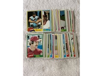 1981 Topps Baseball Card Lot Of 50