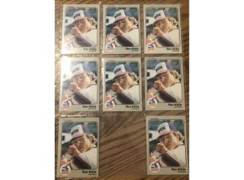 Lot Of (8)  1983 Fleer Ron Kittle Rookie Cards