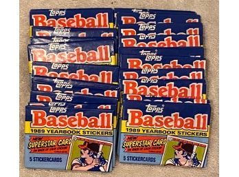 1989 Topps Yearbook Sticker Pack Lot Of 20