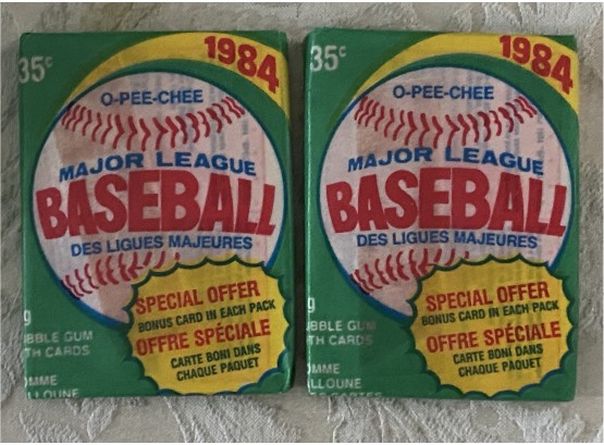 1984 O-Pee-Chee Baseball Wax Pack Lot Of 2