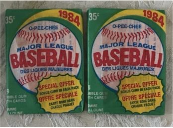 1984 O-Pee-Chee Baseball Wax Pack Lot Of 2