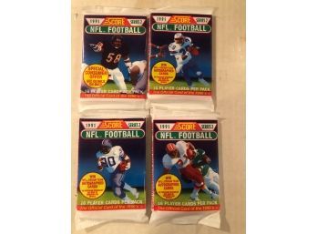Lot Of (4) 1991Score Football Series 2 Unopened Wax Packs