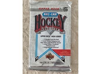 Upper Deck NHL Hockey 1991-1992 High Number Series Wax Pack