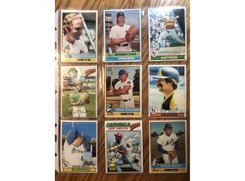 Lot Of (9) Assorted 1970s Topps Baseball Cards