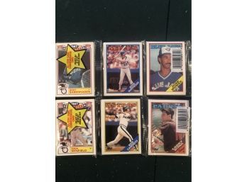1988 Topps Baseball Card Rak Pak Pack Lot Of 2