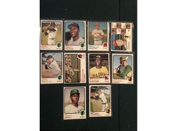 1973 Topps Lot Of (10) Baseball Cards