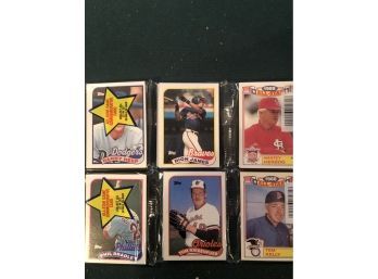1989 Topps Baseball Card Rak Pak Pack Lot Of 2