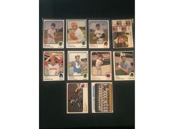 1973 Topps Lot Of (10) Baseball Cards