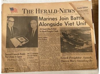 1965 The Herald News Vintage Newspaper