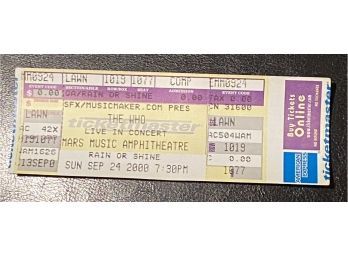 The Who Concert Ticket September 24, 2000