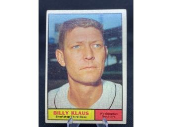 1961 Topps Baseball Billy Klaus