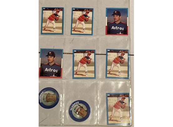 Nolan Ryan Lot Of 7 Baseball Cards 2 Tom Seaver Buttons