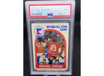1989-90 NBA Hoops #21 MICHAEL JORDAN All-Star PSA 9 Mint HOF Bulls