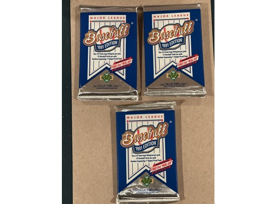 1991 Upper Deck Baseball Cards - 3 Packs
