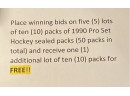 1990 NHL Pro Set Lot Of (10)unopened Packs***see Special Offer