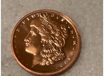 1 Oz Copper Round - Morgan Dollar