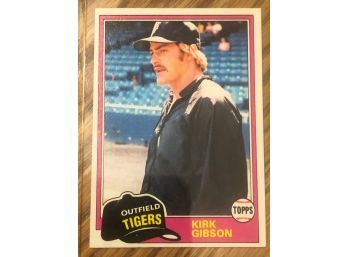 1981 Topps Kirk Gibson Rookie Card!