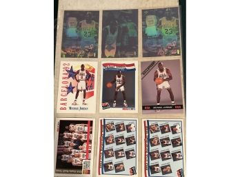 9 Card Lot Assorted Michael Jordan Cards