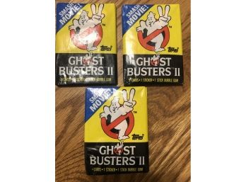 Lot Of (3) 1989 Topps Ghostbusters II Wax Packs
