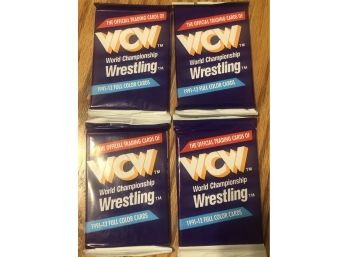 Lot Of (4) 1991 WCW Wrestling Unopened Wax Packs