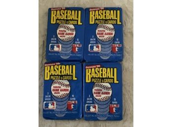1986 Donruss Baseball Wax Pack Lot Of 4