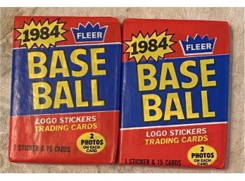 1984 Fleer Baseball Pack Lot Of 2